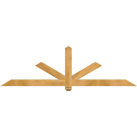 Ekena Millwork Kennewick Rough Sawn Timber Gable Bracket, Western Red Cedar, 84"W x 24"H x 2"D x 4"F, 7/12 Pitch GBW084X24X0204KEN00RWR